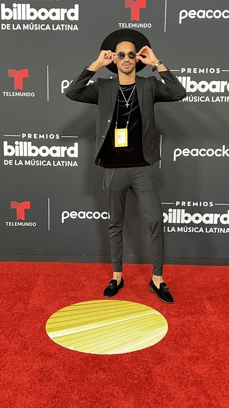 Luiso on the red carpet at the Billboard Latin Music Awards.